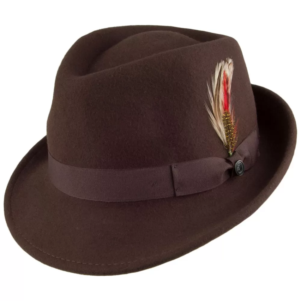 Chapeaux Trilby | Chapeaux Fedora^Jaxon & James Chapeau Trilby Detroit marron JAXON & JAMES