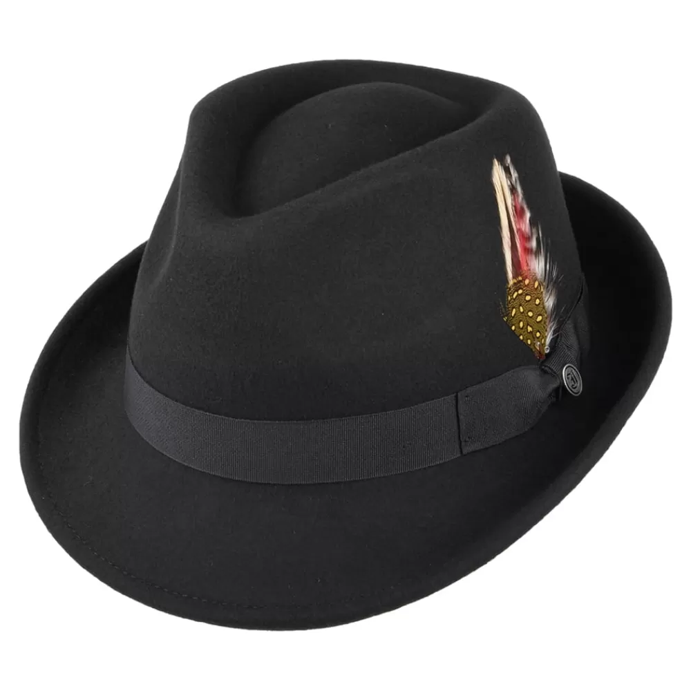 Chapeaux Trilby | Chapeaux Fedora^Jaxon & James Chapeau Trilby Detroit noir JAXON & JAMES