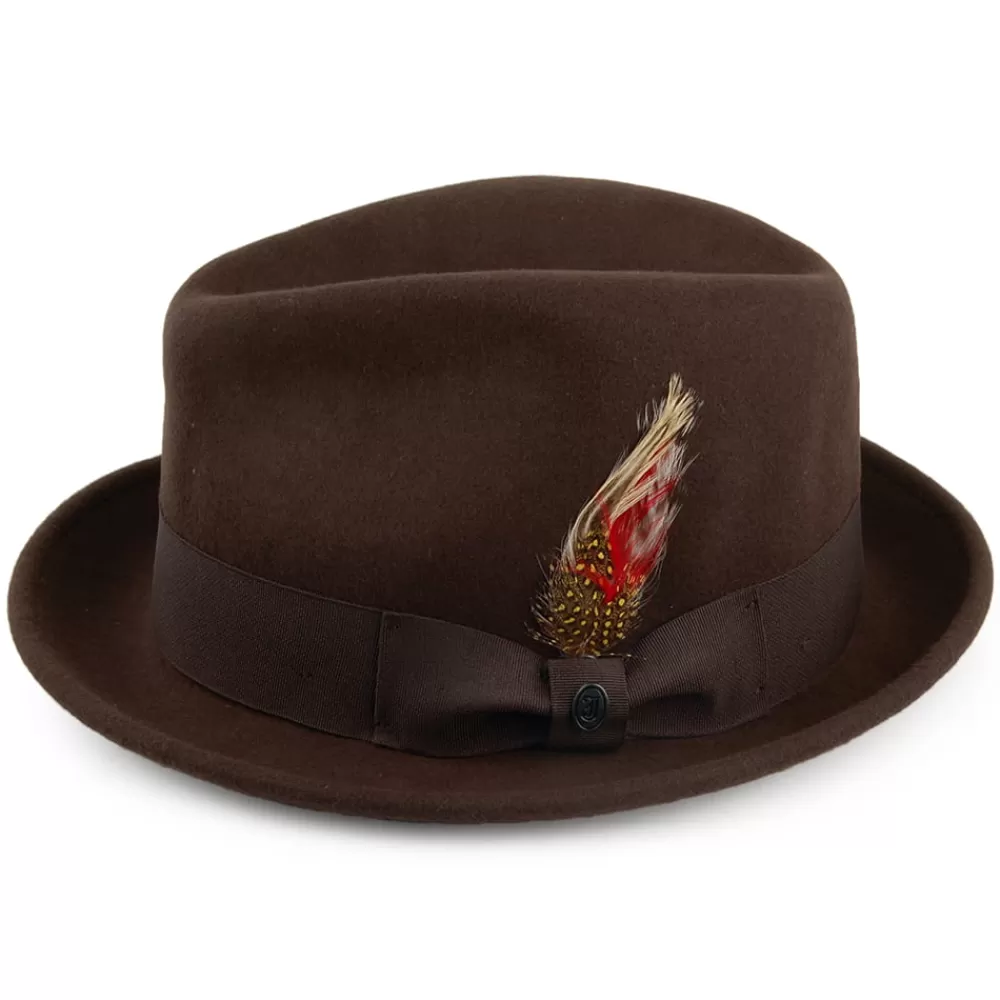 Chapeaux Trilby | Chapeaux Fedora^Jaxon & James Chapeau Trilby Déformable Blues marron JAXON & JAMES