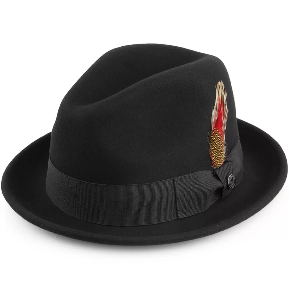 Chapeaux Trilby | Chapeaux Fedora^Jaxon & James Chapeau Trilby Déformable Blues noir JAXON & JAMES