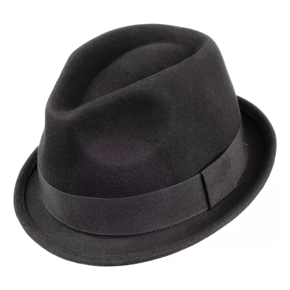 Chapeaux Trilby | Chapeaux Fedora^Jaxon & James Chapeau Trilby Déformable Dekker noir JAXON & JAMES