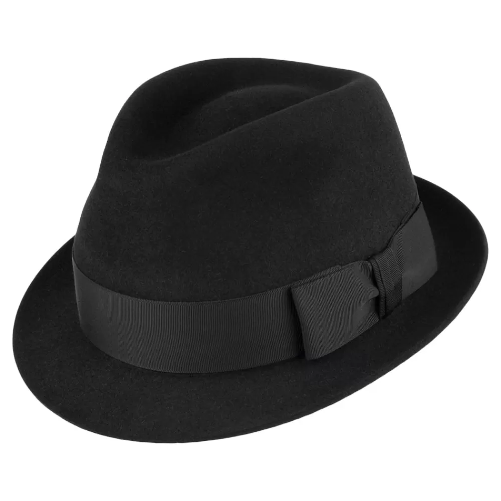Chapeaux Trilby | Chapeaux Fedora^Christys Chapeau Trilby en Fourrure Feutrée Pinch Vegas noir
