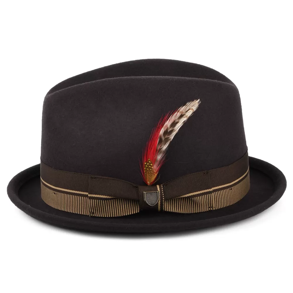 Chapeaux Trilby | Chapeaux Fedora^Brixton Chapeau Trilby en Laine Feutrée Gain 20ème Anniversaire chocolat