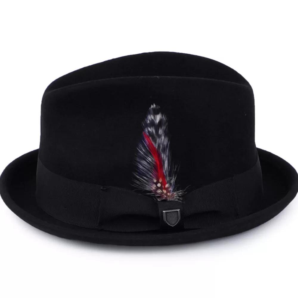 Chapeaux Trilby | Chapeaux Fedora^Brixton Chapeau Trilby en Laine Feutrée Gain noir