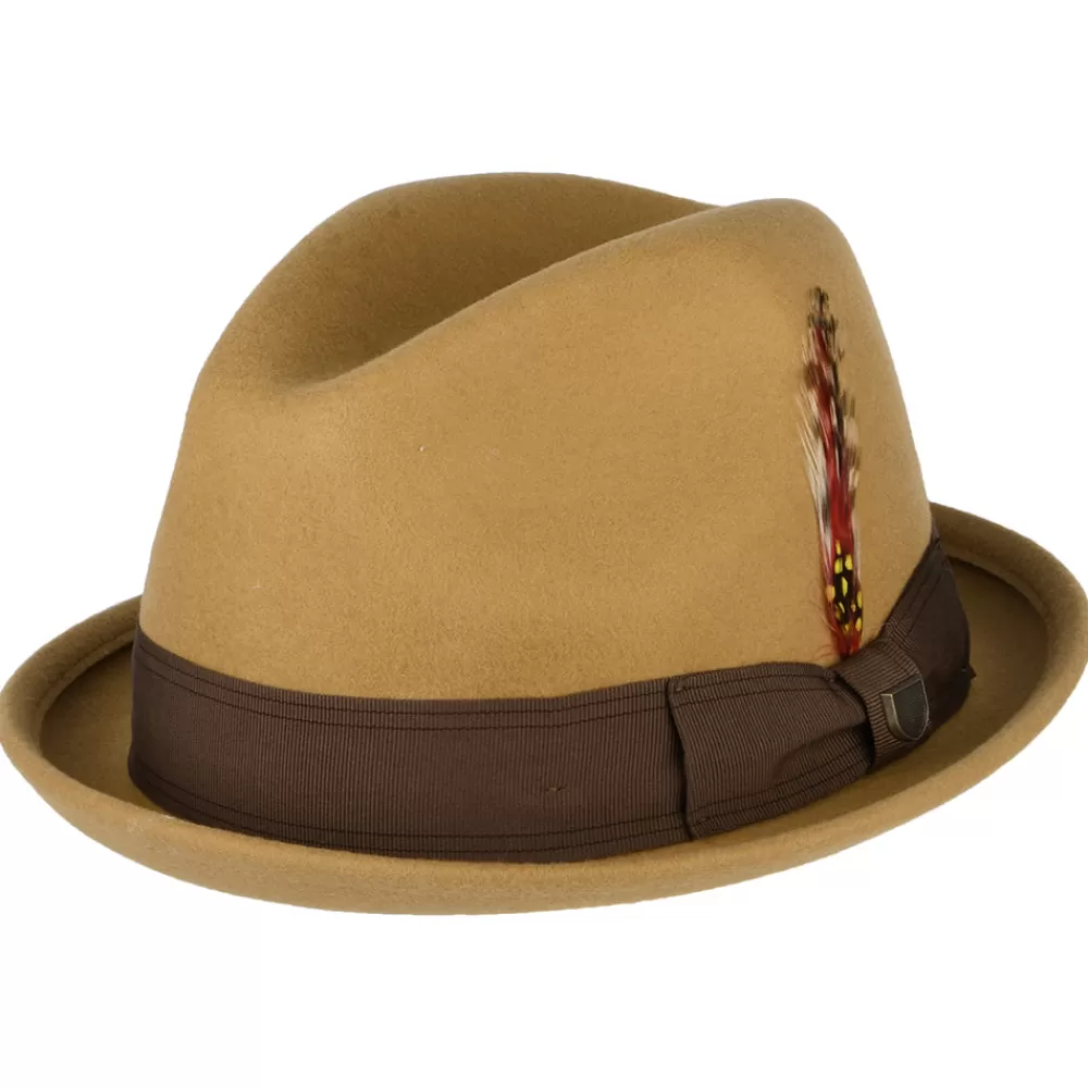Chapeaux Trilby | Chapeaux Fedora^Brixton Chapeau Trilby en Laine Feutrée Gain sable du désert