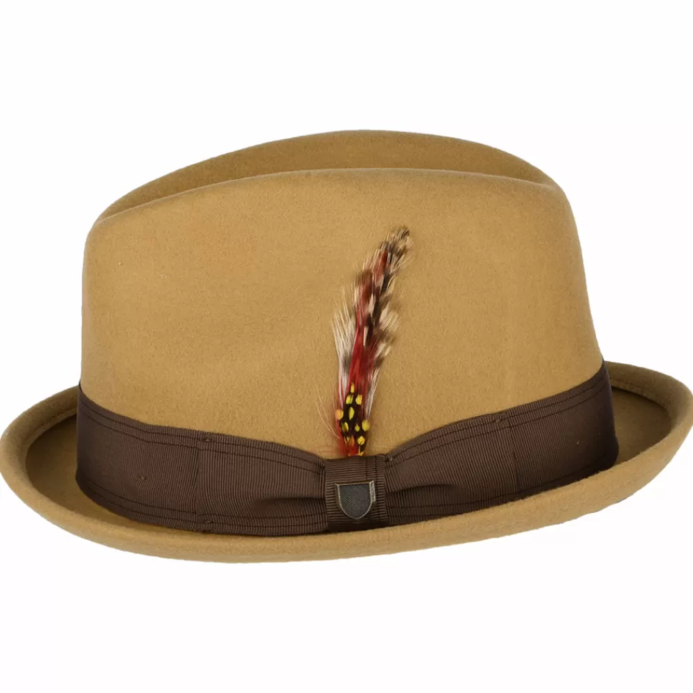 Chapeaux Trilby | Chapeaux Fedora^Brixton Chapeau Trilby en Laine Feutrée Gain sable du désert