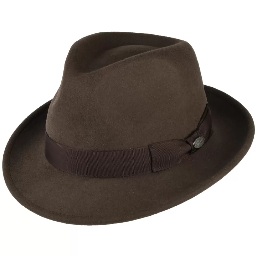 Chapeaux Trilby | Chapeaux Fedora^Bailey Chapeau Trilby en Laine Feutrée Maglor chocolat