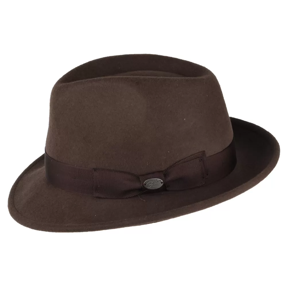 Chapeaux Trilby | Chapeaux Fedora^Bailey Chapeau Trilby en Laine Feutrée Maglor chocolat
