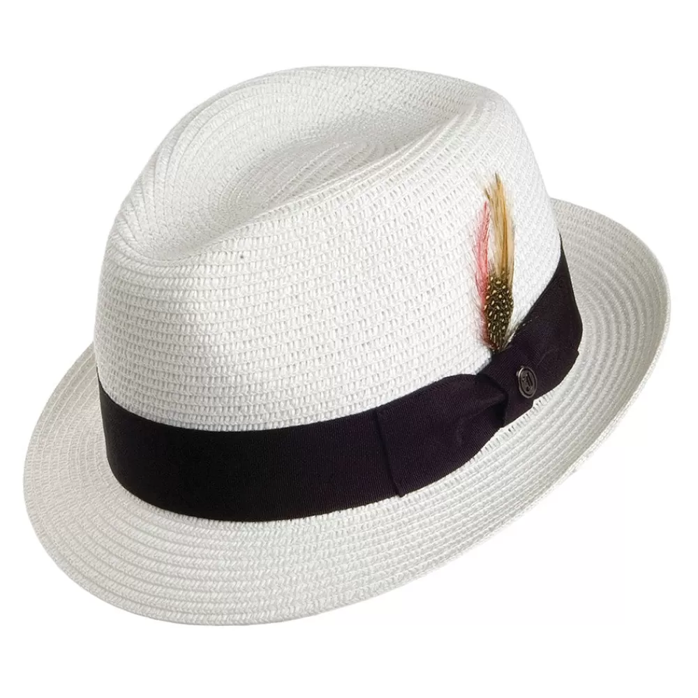 Chapeaux Trilby | Chapeaux Fedora^Jaxon & James Chapeau Trilby en Paille Toyo blanc JAXON & JAMES