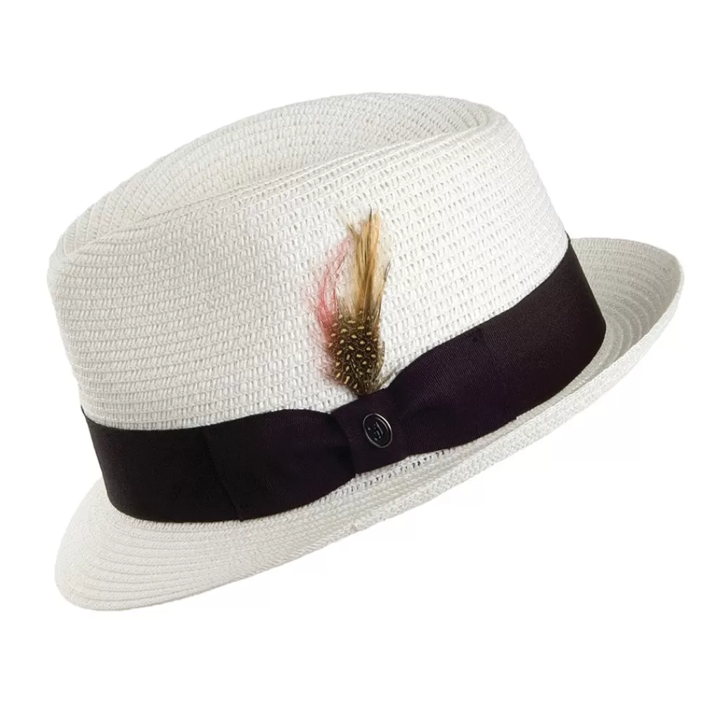 Chapeaux Trilby | Chapeaux Fedora^Jaxon & James Chapeau Trilby en Paille Toyo blanc JAXON & JAMES