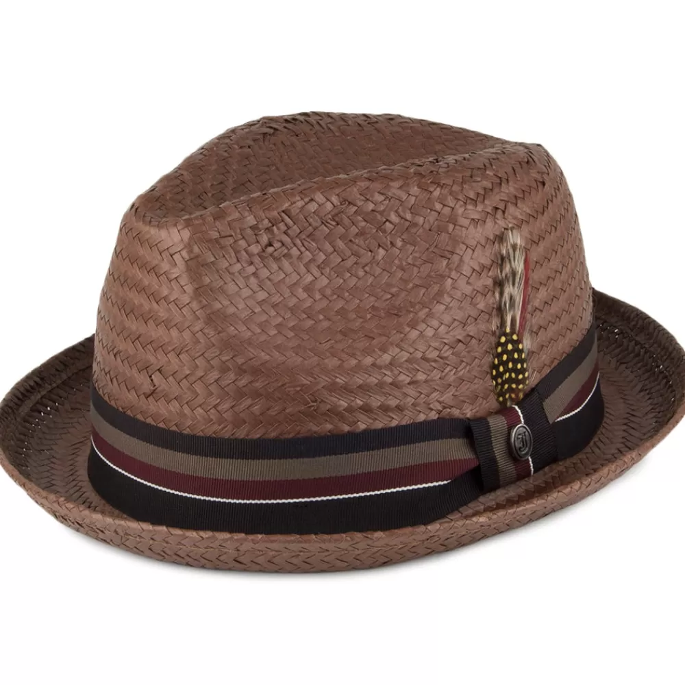 Chapeaux Trilby | Chapeaux Fedora^Jaxon & James Chapeau Trilby en Paille Tribeca marron JAXON & JAMES