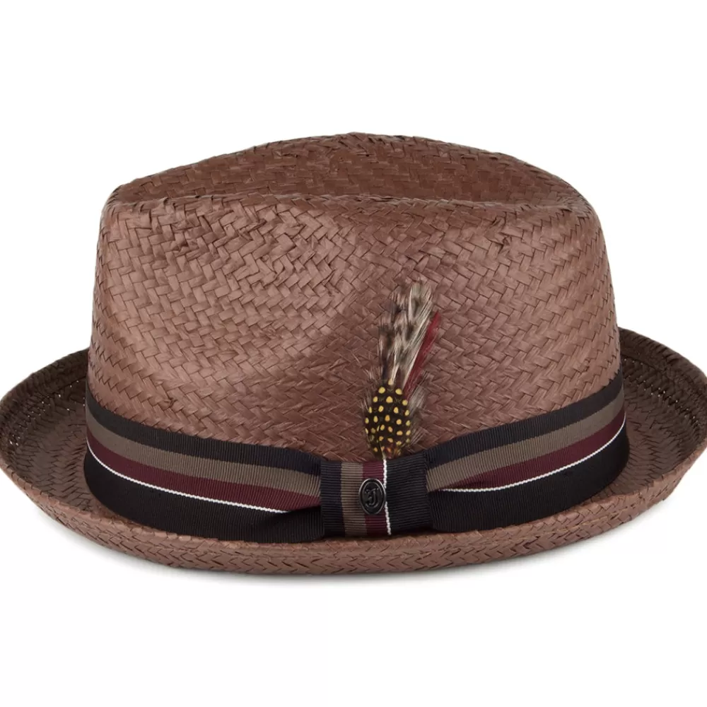 Chapeaux Trilby | Chapeaux Fedora^Jaxon & James Chapeau Trilby en Paille Tribeca marron JAXON & JAMES