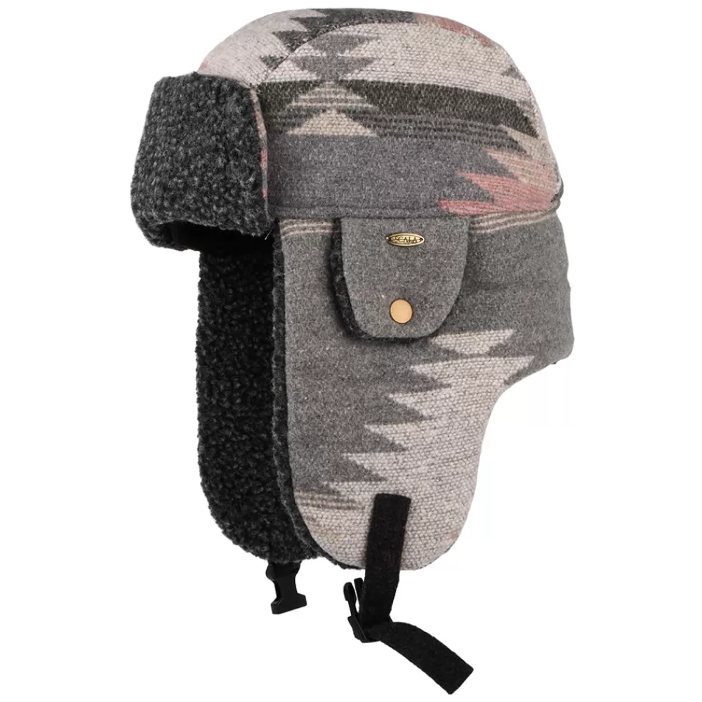 Chapeaux Hiver | Chapeaux Femme^Scala Chapka à Motif Aztèque Shauna panaché de gris