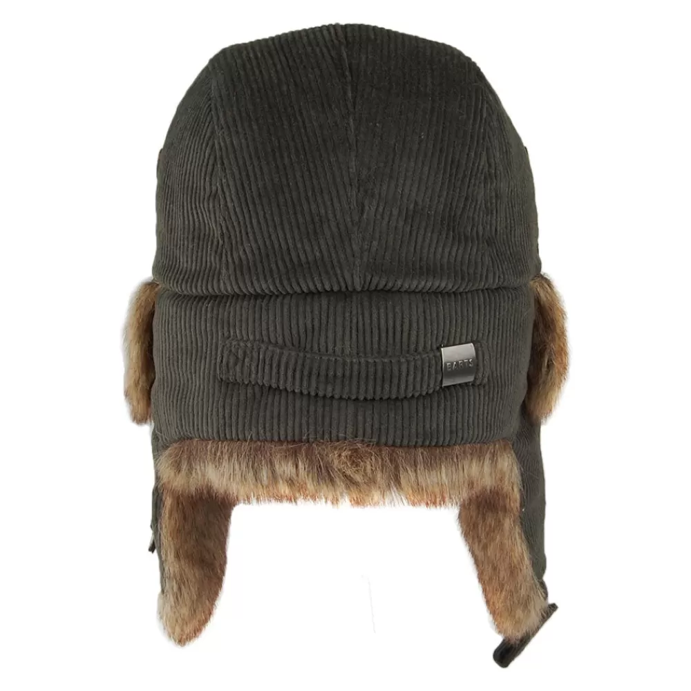 Fausse Fourrure | Chapeaux Hiver^Barts Chapka Bomber en Velours Côtelé et Fausse Fourrure vert militaire