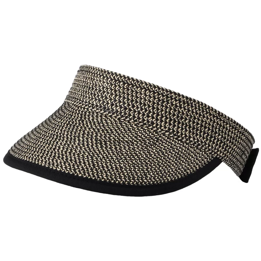 Chapeaux Été | Chapeaux De Paille^Seeberger Visière Été Pliable en Paille Toyo naturel-noir